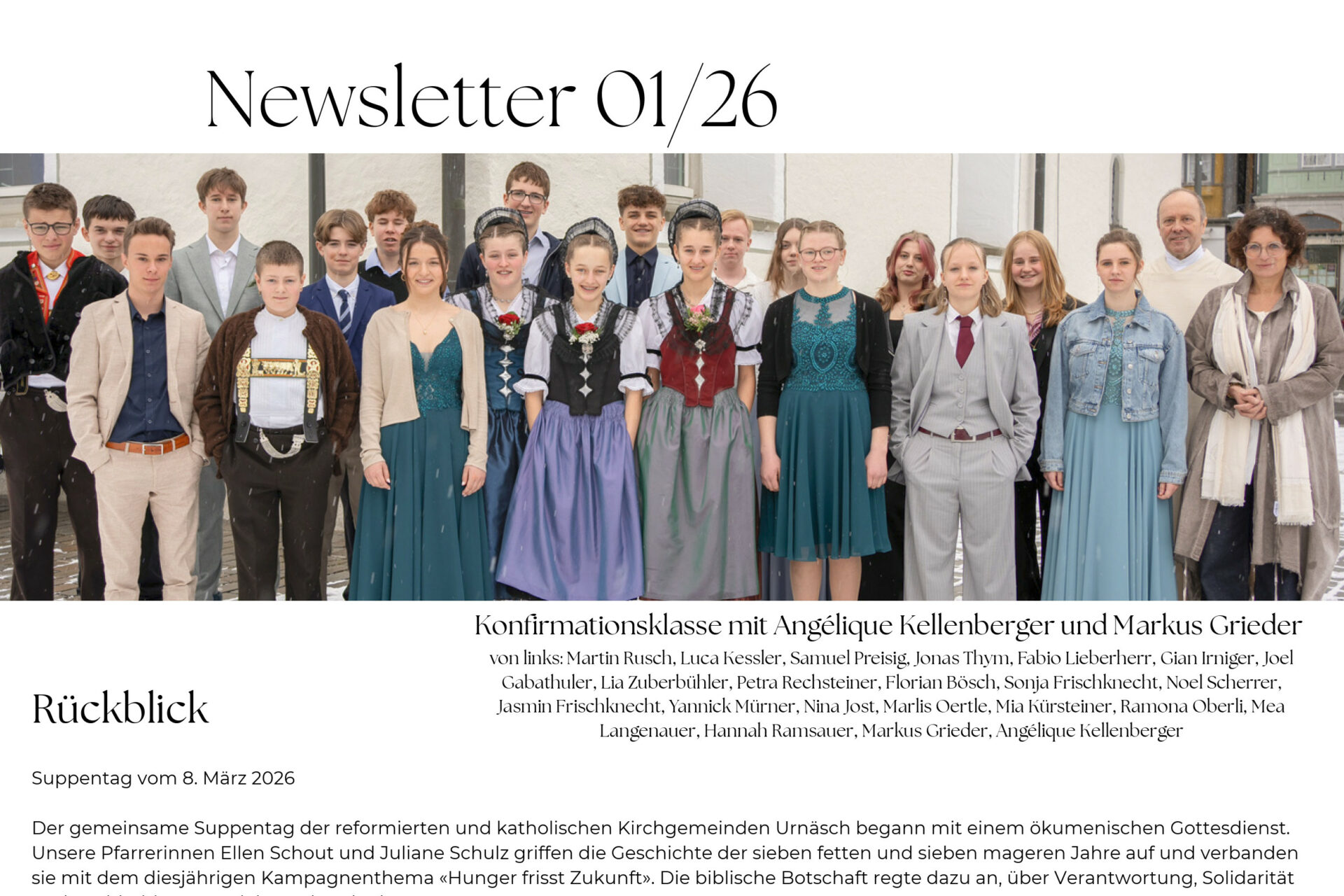 Newsletter 01/26